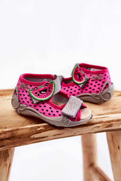 Szandál tépőzáras Görögdinnye Befado 342P045 Pink