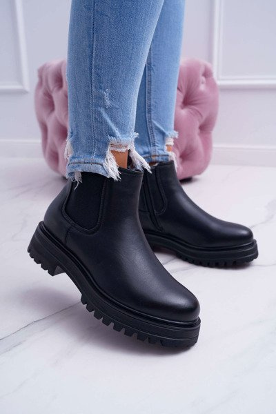 Bottes à talons plats pour femmes Warm Black Orion