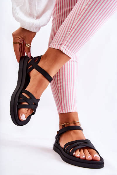 Sandales Parfumées Pour Femmes Avec Velcro ZAXY JJ285068 Noir