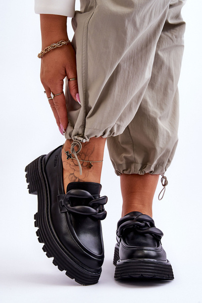 Mocassins en Cuir Chaussures Big Star LL274580 Noir