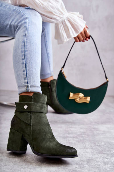 Women's Suede Booties La.Fi 260041BGR-SU Green