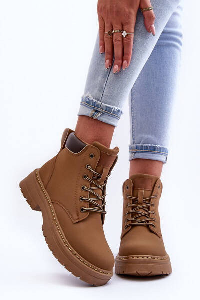 Bottes doublées matelassées pour femmes Corbin Beige foncé
