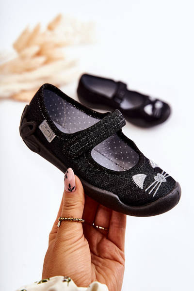 Flip-Flops Ballerinas Befado Cats 114x450 Negru