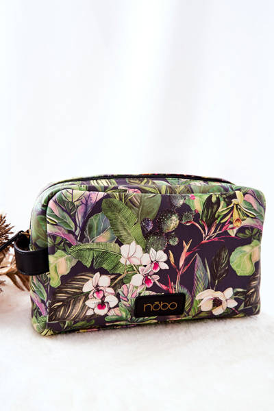 Grande trousse à maquillage NOBO L0030-CM08 Noir-vert