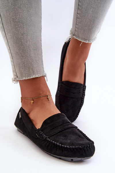Mocassins Femme Noir En Daim Synthétique Rerceria