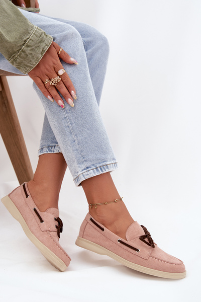 Damenturnschuhe mit Schnürung Hellrosa Calivra