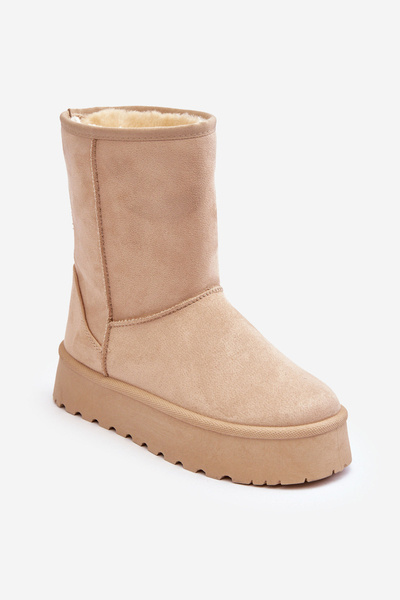 Bottes de neige pour femmes avec doublure en fausse fourrure Beige Abrams