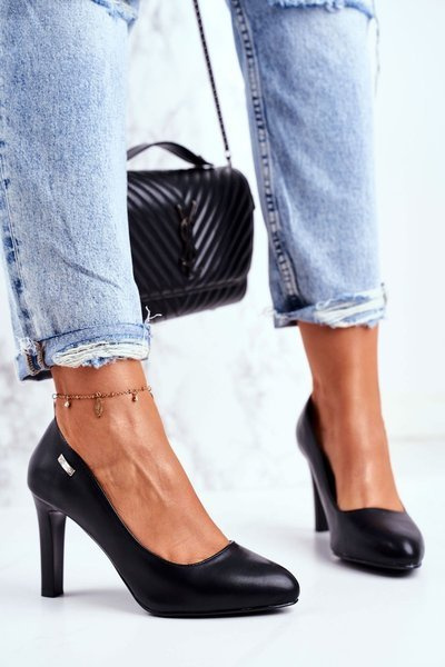 Damen Schwarz Matt Sergio Leone Stiletto Pumps Campbell