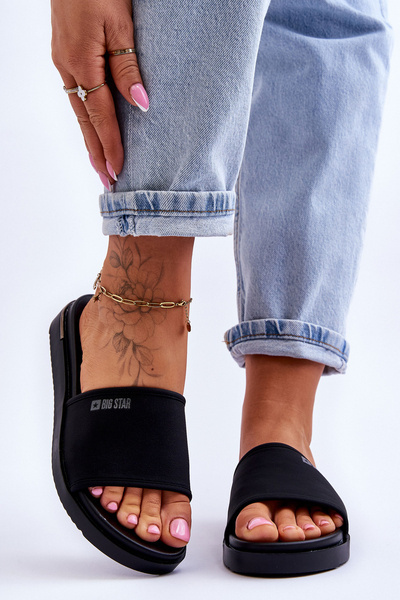 Women's Platform Slippers Big Star LL274930 Black