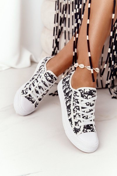 Baskets Logged Femme Noir-Blanc Day Off