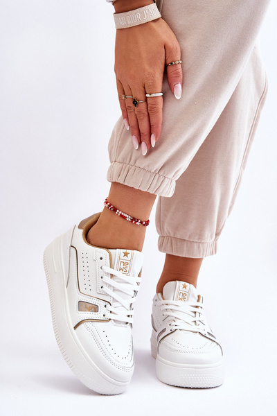 Baskets en cuir confortables pour femmes blanches Bowen
