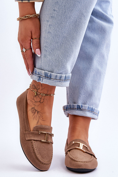 Klasikiniai Slip On Loafers Beige Carly