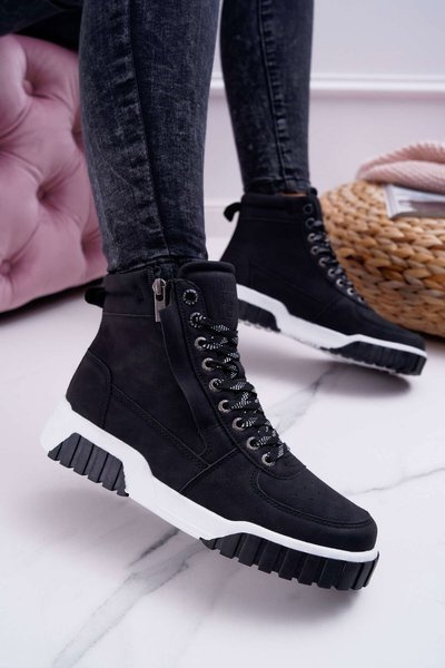Pantofi sport pentru femei Big Star High Black EE274221