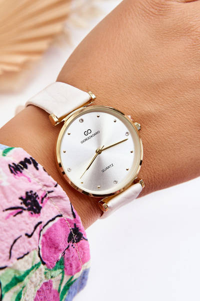 Ladies Leather Watch Giorgio&Dario White