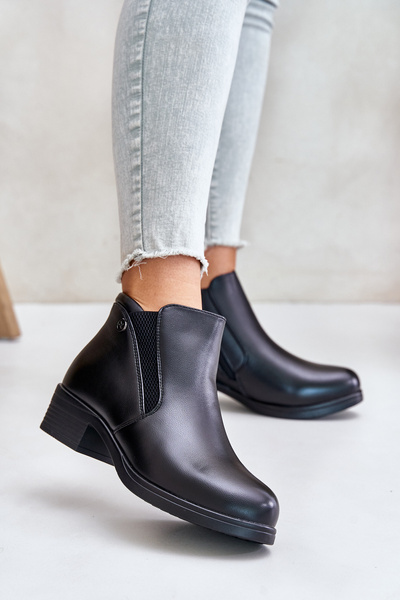 Bottines à tige basse isolées avec fourrure Vinceza 85150 Noir