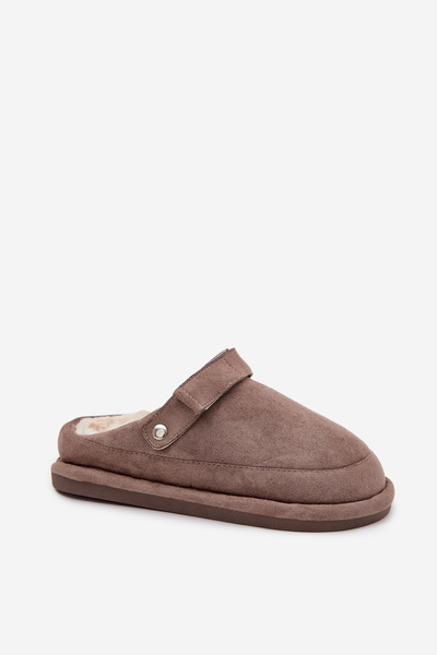 Chaussons pour femmes avec bande Chaud avec fourrure Beige foncé Rilena