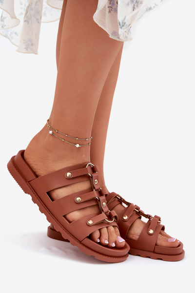 Sandales Dames Avec Brides Camel Pasiriela