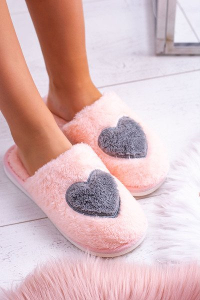 Damenpantoffeln Warm Rosa Weiche Pantoffeln