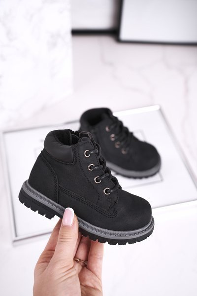 Children's boots warm black Moa