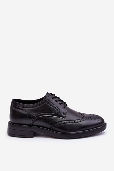 Pantofi eleganți de piele pentru bărbați Gustavo negru