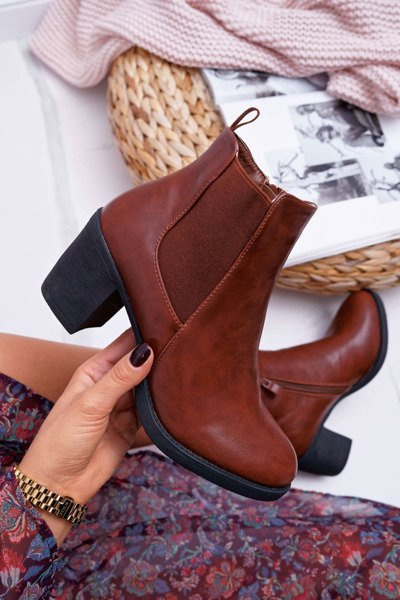 Bottines à Talons Femme Marron Ergost