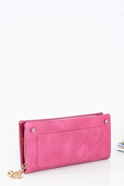 Großer Damen-Geldbeutel Gold-Rosa-Anhänger