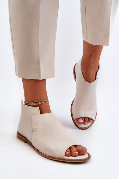Damen Ledersandalen Laura Messi 2443 Weiß