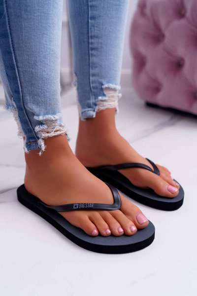 Női papucs Big Star fekete DD274A242