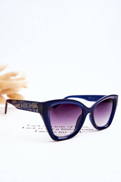 Lunettes de Soleil Femme Avec Lettrage M2404 Bleu Marine
