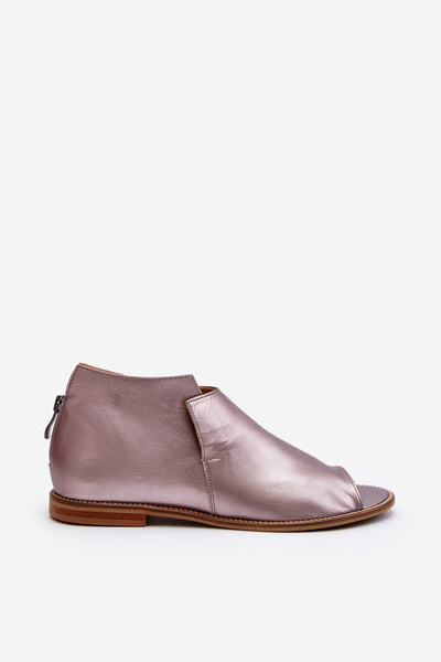 Sandales en cuir pour femmes Laura Messi 2443 or rose