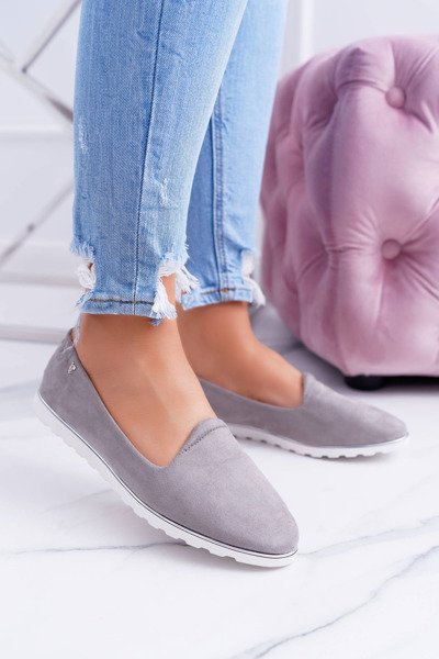 Vices | Grau Wildleder Imany Ballerinas