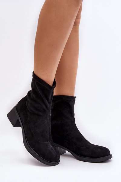 Bottines à talons bas pour femmes marron Aphroteia