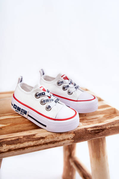 Adidași de pânză pentru copii Big Star KK374048 White