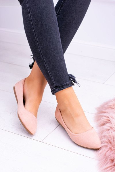 Ballerines Délicates Pointues Daim Rose Dermeno