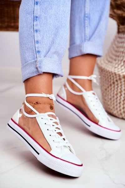 Baskets Femme Transparent Elements Blanc Grace