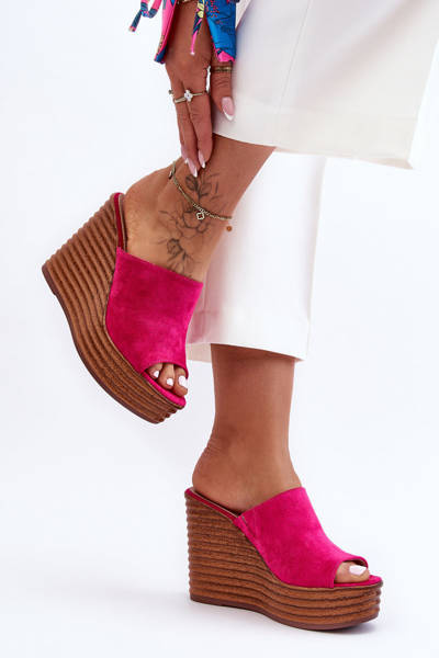 Flip -flops pe platforma chunky fuchsia vibrație bună