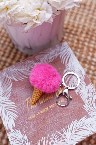Pendentif Petit Sac à Main Ice Fuchsia