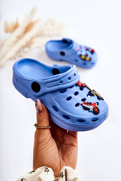 Blaue Crocs Blue Foam Hausschuhe für Kinder Matrosen