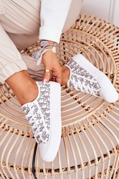 Baskets Logged Femme Blanc-Gris Daphné