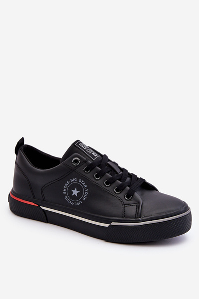 Baskets en cuir pour hommes Big Star LL174210 noir