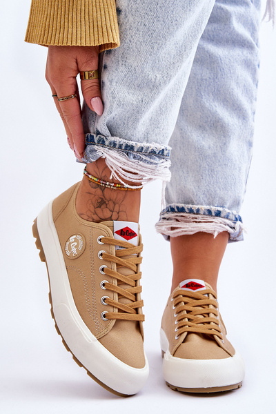 Women's Low Platform Sneakers Lee Cooper LCW-23-44-1655L Beige