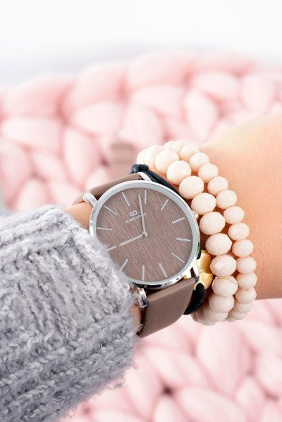 Montre pour femme en cuir élégant marron Giorgio&Dario