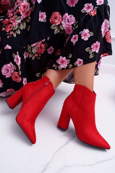 Bottes à talons aiguilles pour femmes Rouge Snack