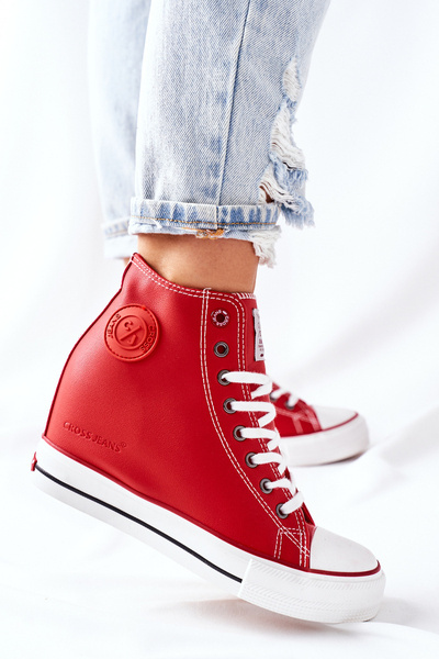 Odiniai Wedge Sneakers Cross Jeans II2R4026 Raudoni