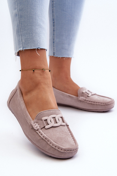 Mocassins élégants en daim pour femmes violets Rabell