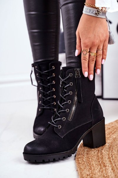 Women's Boots On High Heels Black Vimen