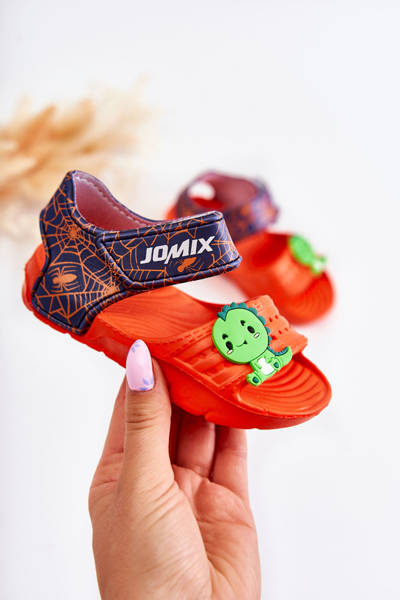 Sandales Enfant Mousse Légère Avec Velcro Orange Asti