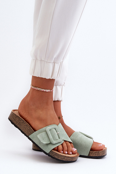 Női papucs csattal Eco Suede Mint Laeltia