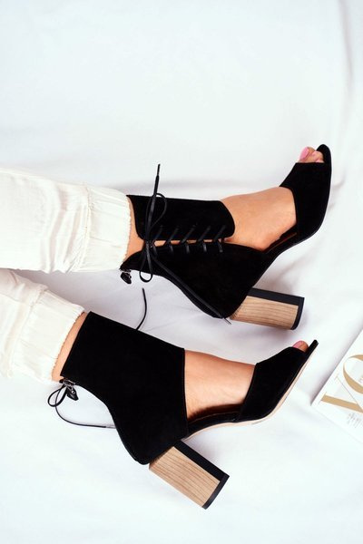 Sandales Femme À Talon Haut Maciejka Cuir Noir 04122-01