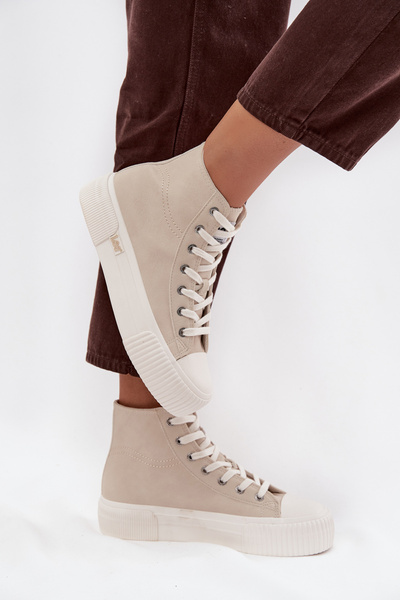 Baskets Femmes Sur Plateforme LEE 50253002.35E ISLA WOMEN MID Beige